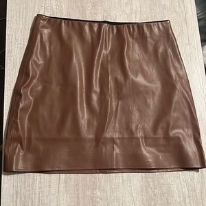 Brown Leather Skirt